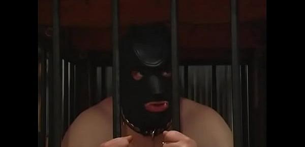  Big tit curvy amazons whip a big black masked dude